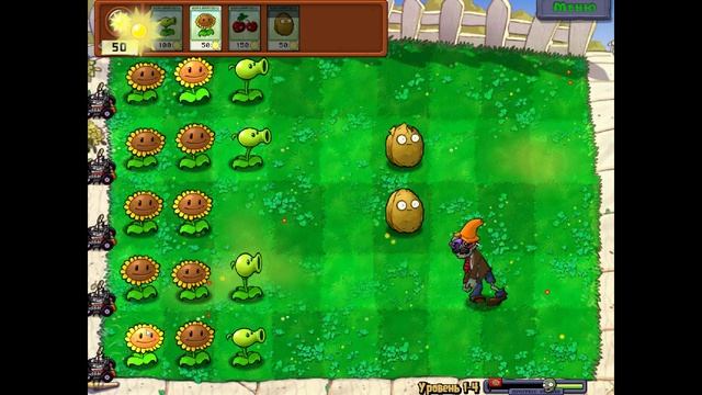 Plants vs Zombies - Прохождение на 100%. Приключение: Уровень 1-4