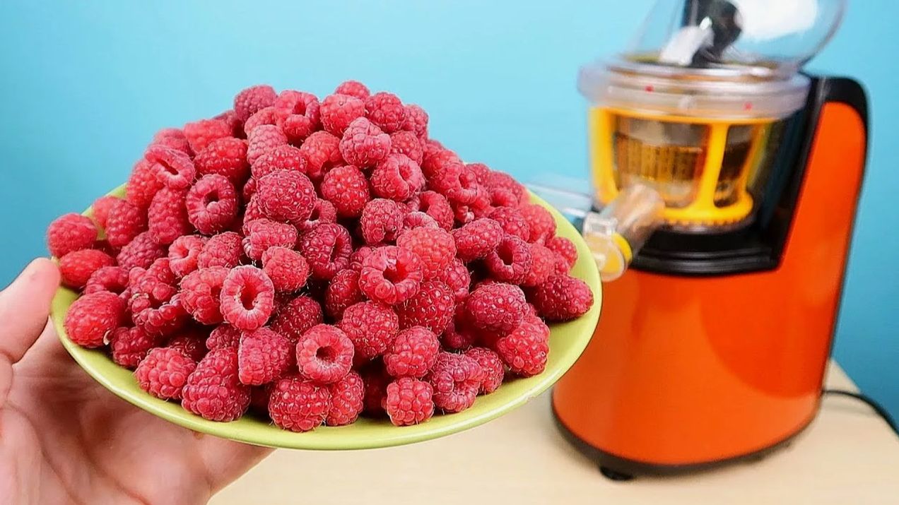 Что если выжать натуральный сок из Малины Какой он на вкус Бедная соковыжималка!