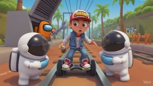 Экшен: Subway Surfers против 4 Among Us