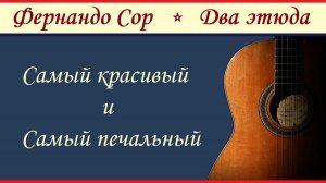 Фернандо Сор. Два лучших этюда - «по-новому».
