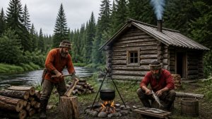 Охота и Рыбалка 2026 в Тайге ИЗБА Хариус Удочка Поплавок река Даугли 8 день 23