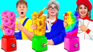 Кулинарный Челлендж# Я против Бабушки # Вкусные Рецепты с Едой от Mega DO Challenge