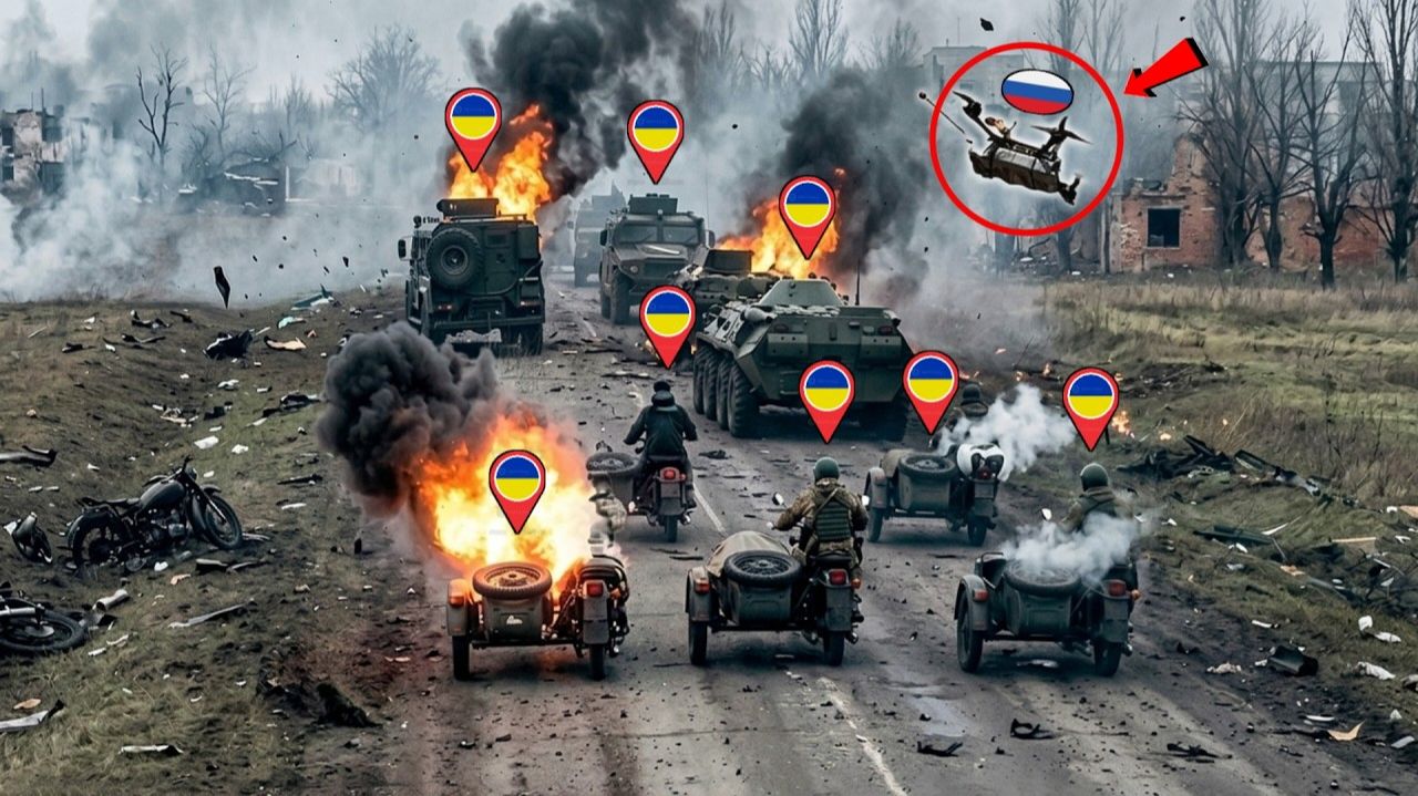 Колонна украинских ATV и бронетехники вошла на российские позиции — затем всё изменилось