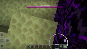 я нашёл портал в крепости Эндер и сделал стену в эндермире в minecraft