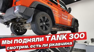 TANK 300 на подъёмнике: 5 500 км без бездорожья, состояние рамы, защита и колёсные арки