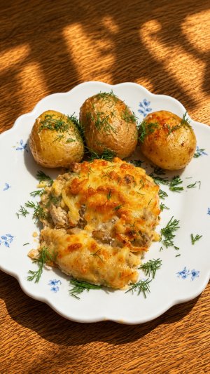 Куриные гнезда с грибами и сыром🥹