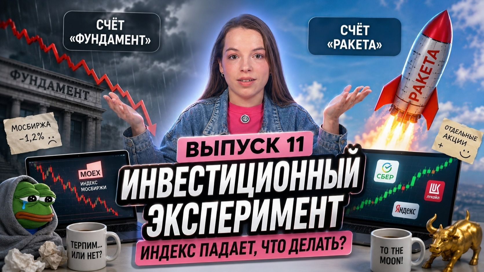 Выпуск 11. Инвестиционный эксперимент. Индекс падает, что делать?