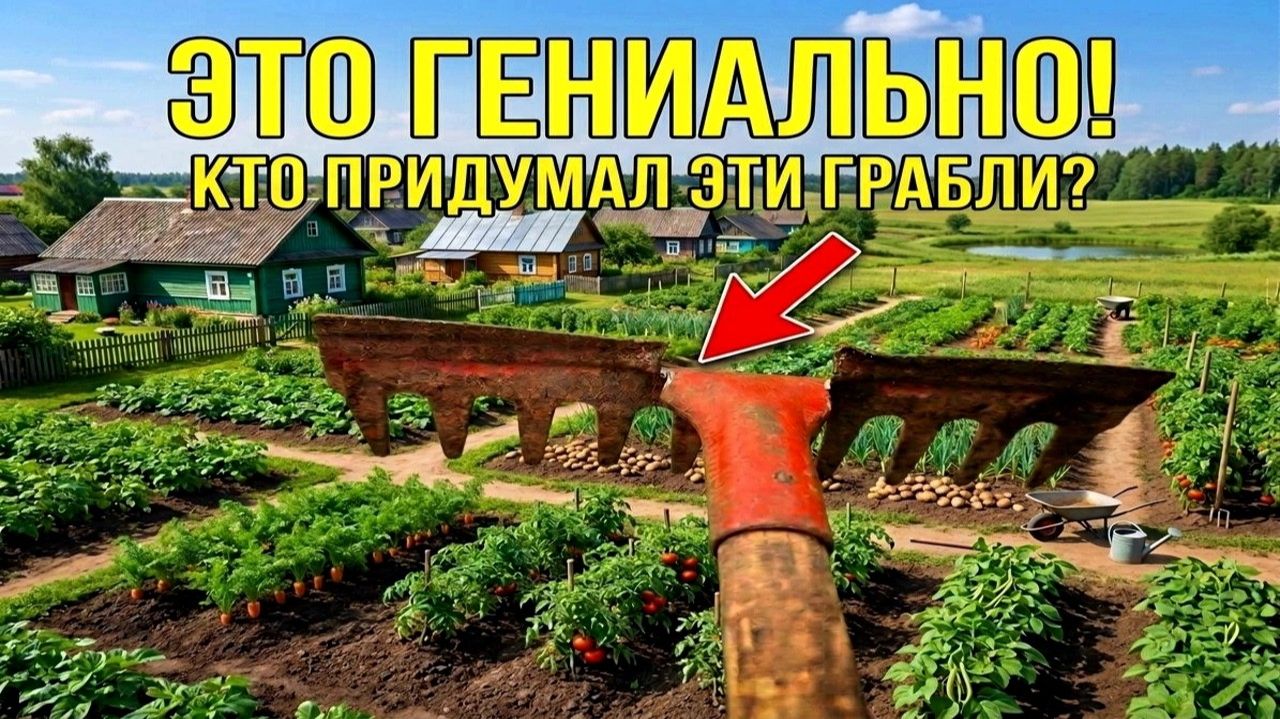 Эти грабли — настоящая находка! Облегчают 100% работы в саду и огороде