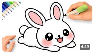 КАК НАРИСОВАТЬ ПРОСТОГО МИЛОГО ЗАЯЦА ШАГ ЗА ШАГОМ 🐇