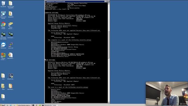 3. Using the Command Prompt (gpresult r + gpupdatep force)