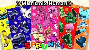 🌈 РЕМИКС INCREDIBOX СПРУНКИ! КНИГА СТИКЕРОВ С ЧЕЛОВЕЧКАМИ MISFITMIX ｜ АСМР ✨
