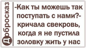 -Как ты можешь так поступать с нами?- кричала свекровь, когда я не пустила золовку жить у нас