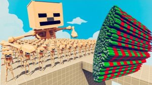 200 СКЕЛЕТОВ ИЗ МАЙНКРАФТА + 1 ГИГАНТСКИЙ СКЕЛЕТ VS СТРЕЛЫ И МАГИЯ В СИМУЛЯТОРЕ!