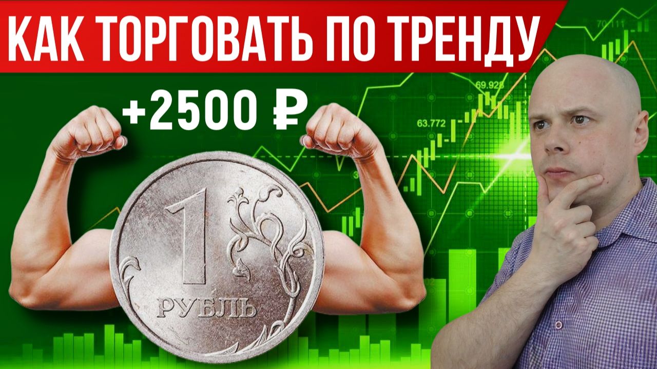 Как торговать по тренду на фоне укрепления рубля | Профит +2500 рублей