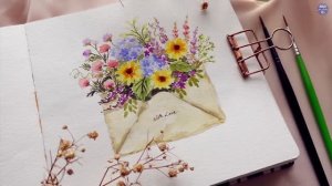 Мастер-класс по созданию акварельного цветочного конверта