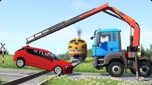 Автомобили против крана-спасателя — BeamNG Drive — 🔥 ULTIMATE Edition: Компиляция