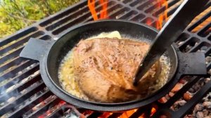 Relaxing cooking video  No talking  Butter Honey Piccata Steak & Eggs & Potatoes