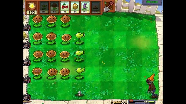 Plants vs Zombies - Прохождение на 100%. Приключение: Уровень 1-8