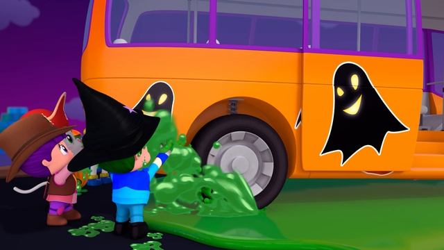 Колеса у Автобуса - жуткие игрушки на Хэллоуин   мультики и песни для детей