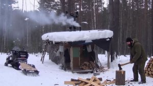 Охота и Рыбалка 2026 в Тайге ИЗБА Веселая Изба Счастливые Люди Сибирь Снегоход Тайга Рудик 25