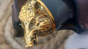 Туристический нож Кабан в кожаном чехле ст 40х13 Твердость по Роквеллу HRC 55-56 ед, ручная сборка