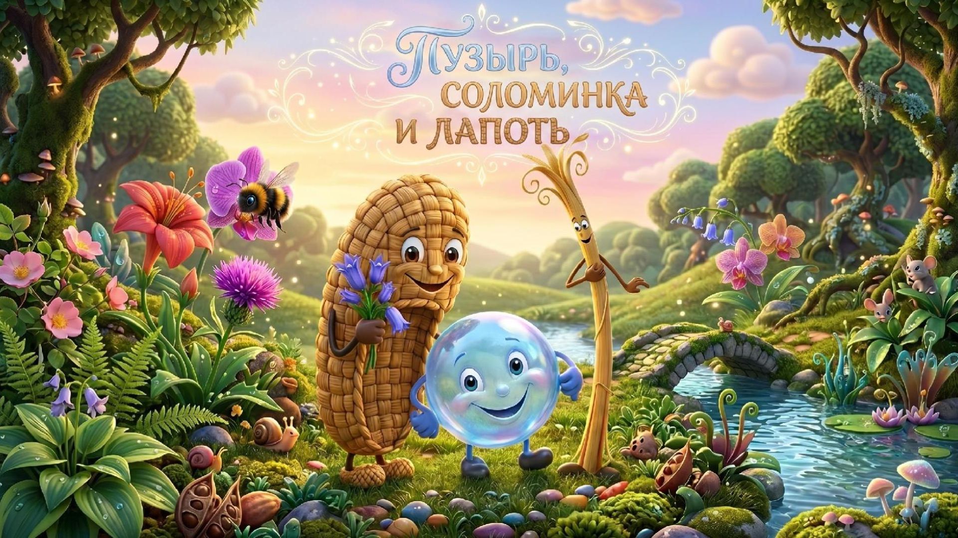 Пузырь соломинка и лапоть - Русская народная сказка | Сказка для детей | Слушать аудиосказки онлайн