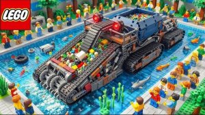 Я собрал из Lego ГИГАНТСКУЮ машину для чистки бассейнов Она действительно работает?! Забавный случай
