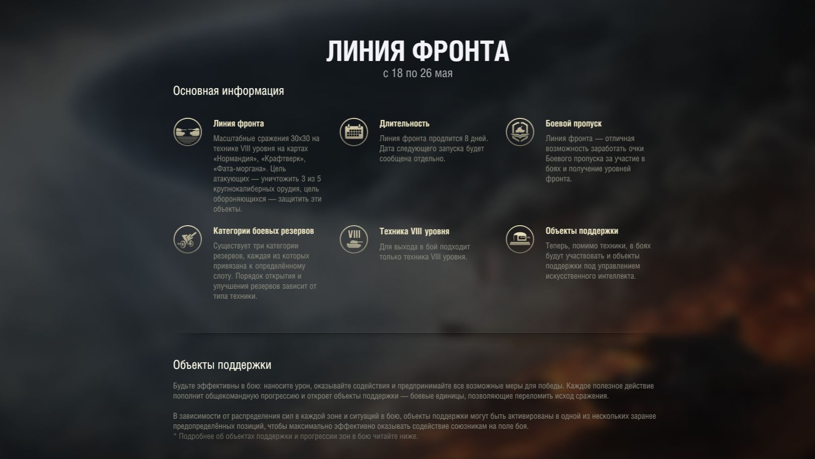 Новый режим! Линия фронта на VIII (выпал режим атаки)