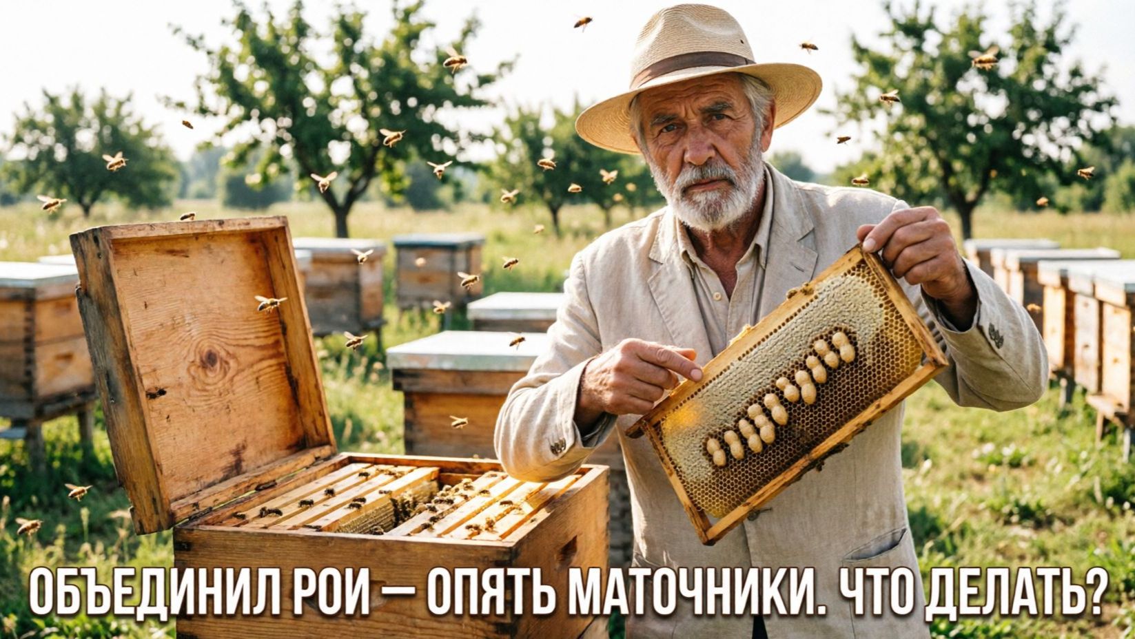 Объединил два роя, а они снова заложили маточник. Что делать? (Карника) | Профессор Кашковский 🐝👑