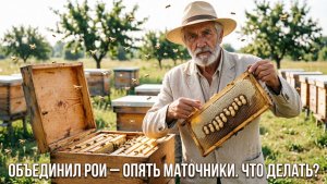 Объединил два роя, а они снова заложили маточник. Что делать? (Карника) | Профессор Кашковский 🐝👑