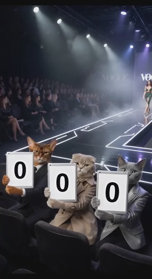 Эти кошки знают, как устроить настоящее шоу на лондонском показе мод!