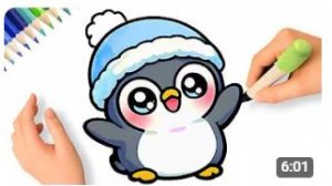 КАК НАРИСОВАТЬ МИЛОГО ПИНГВИНА 🐧💟