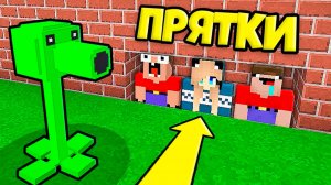 2 НУБА И ДЕВУШКА ПРО ИГРАЮТ В ПРЯТКИ ЗА РАСТЕНИЯ ПРОТИВ ЗОМБИ В МАЙНКРАФТ _ Нубик Пэнн Minecraft