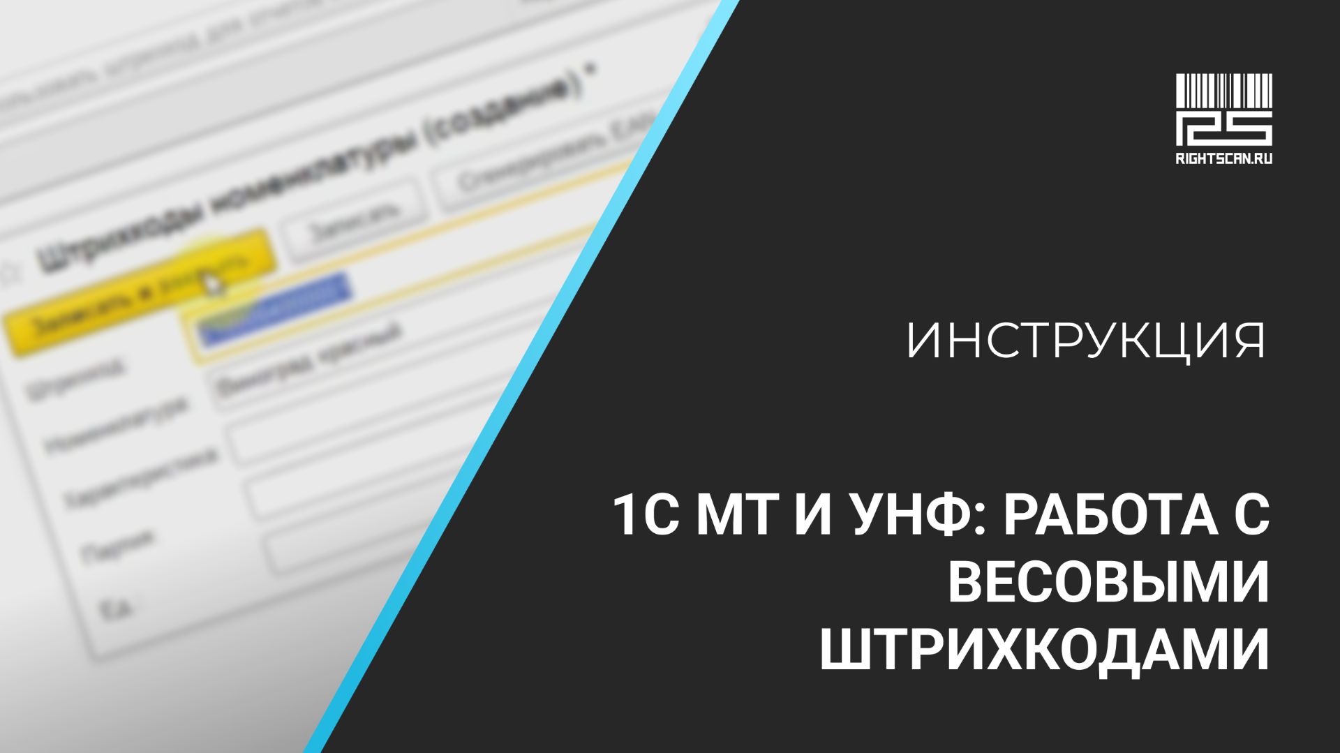 1С Мобильная торговля и УНФ: работа с весовыми штрихкодами