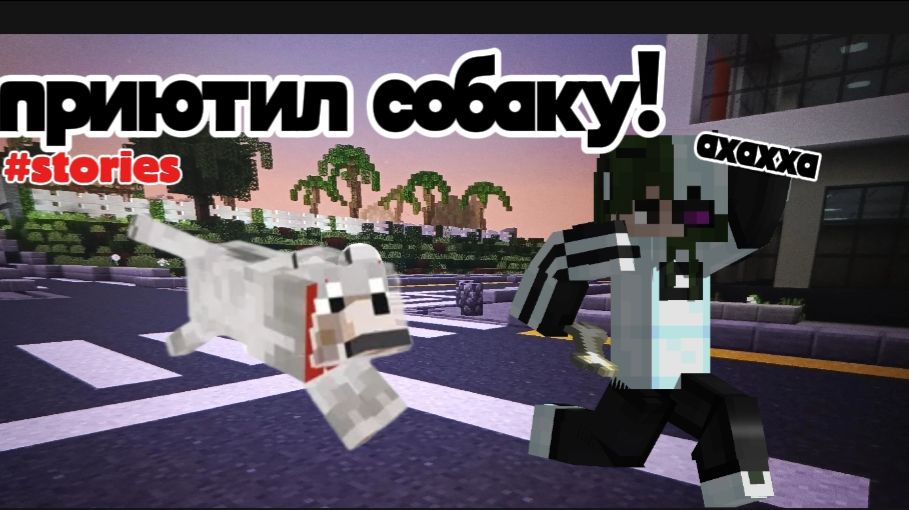 Приютил собаку в майнкрафт/Minecraft