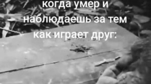 Когда умер и наблюдаешь как играет друг