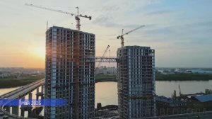Панорамный мост установили между «Благовещенскими башнями» ЖК «СТАТУС на Черниговской» || Май 2026