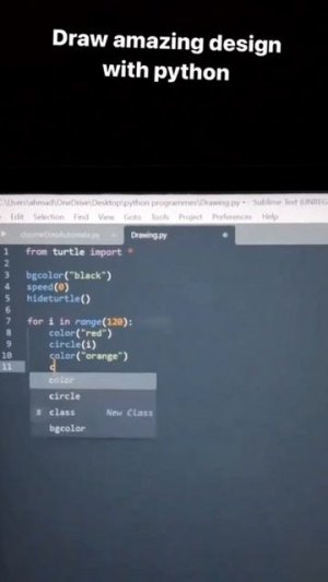 Нарисуйте удивительный дизайн с помощью python 🎨🖌️