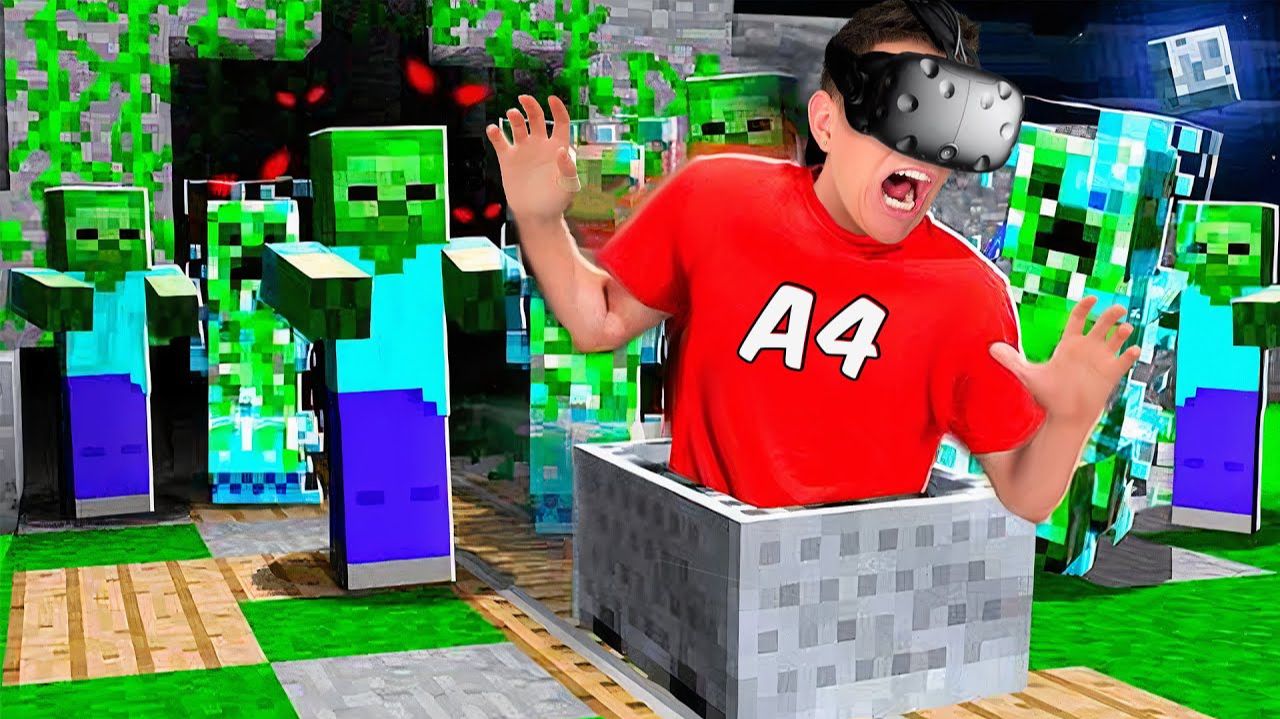 24 ЧАСА В VR МАЙНКРАФТЕ ЧЕЛЛЕНДЖ ! А4