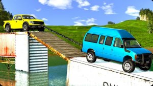 Автомобили против ям подряд: Безумный челлендж в BeamNG Drive! (Спецвыпуск — Длинное видео)