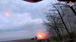 Боевая работа расчета РСЗО «Град»