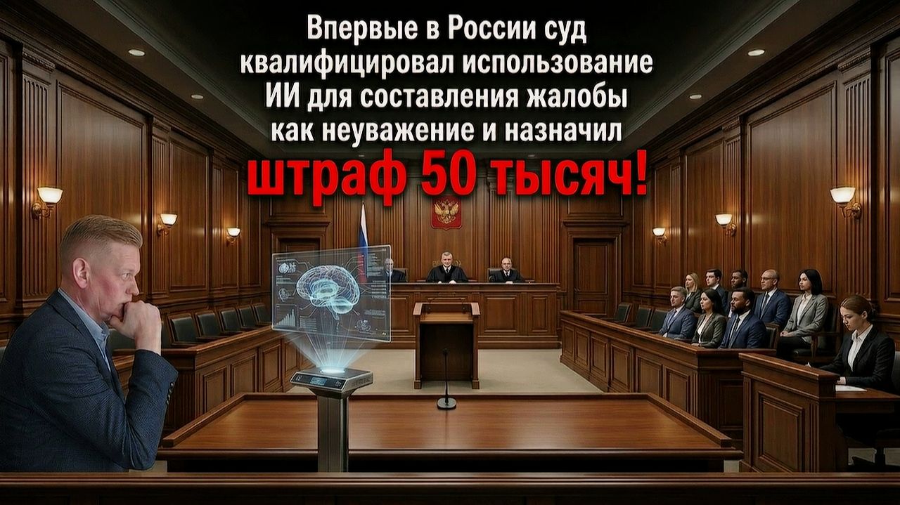 Впервые в России назначили штраф 50000 за выдуманную ИИ судебную практику и использовании ее в суде!