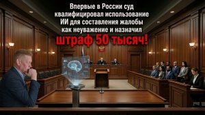 Впервые в России назначили штраф 50000 за выдуманную ИИ судебную практику и использовании ее в суде!