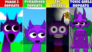 Sprunki Tri Shifted – Фаза 2, Pyramixed & Toxic Girls All Repeat Fan Mod