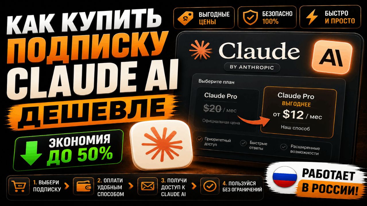 Как купить подписку Claude AI дешевле в России в 2026 смотреть онлайн