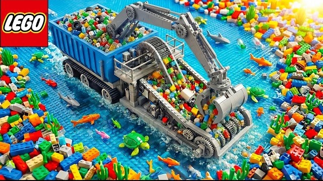 Создаем гигантскую машину LEGO Ocean для очистки океана из миллионов пластиков! 🌊🚜