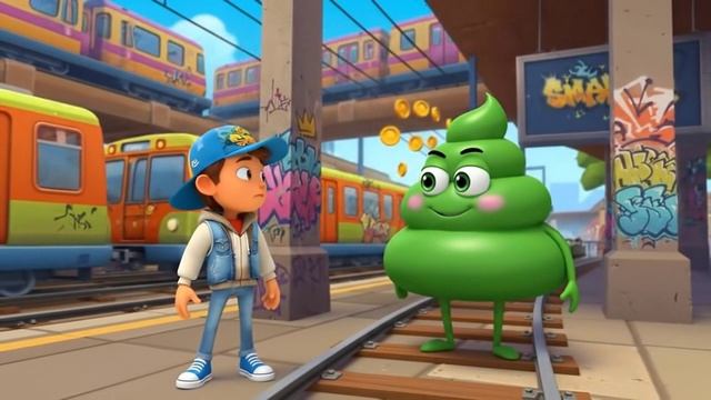 Action Poo против Subway Surfers