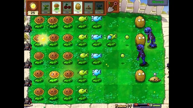 Plants vs Zombies - Прохождение на 100%. Приключение: Уровень 1-7