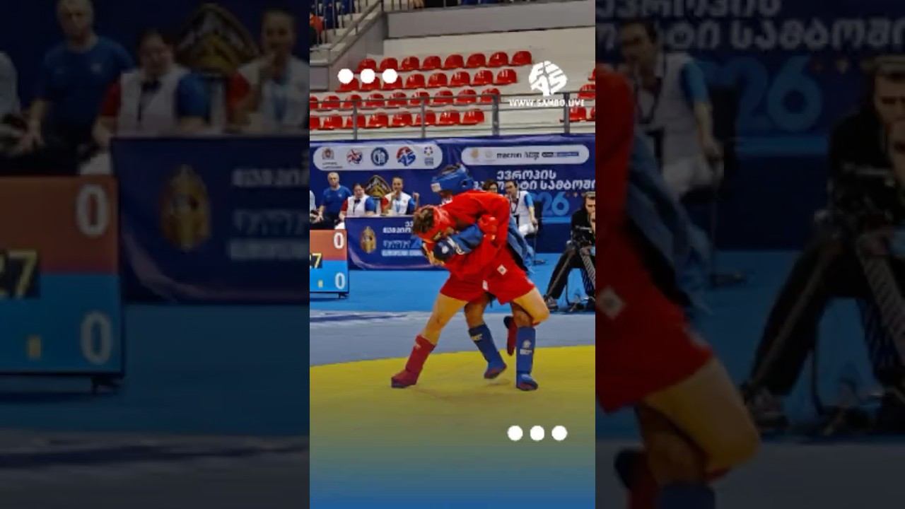 A Series Of Spectacular Spins By Sheikh-Mansur KHABIBULAEV (RUS) And Throw By Yauhen MIKHNO (BLR)