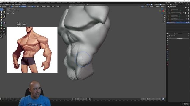10. Muscular Stylized Male Torso